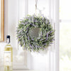 Artificial Topiary Wreath Lavender Fake Flower Leaf Door Hanging Garland Decor