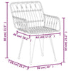 Gecheer 3 Piece Garden Dining Set Rattan Dining Set Garden Coffee Table D4U1