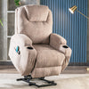 Power Lift Chair Electric Riser Heated Armchair Massage Cinema Recliner Beige