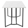 White Dining Table With Black Metal Legs Dining Room Furniture Rectangle Table