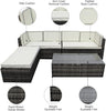 Rattan Garden Furniture Corner Sofa Set+Glass Coffee Table Patio Outdoor Lounge