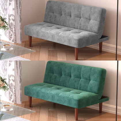 4ft/5.6ft Long Sofa Bed Fabric 2/3 Seater Click Clack Recliner Sleeper Loveseat