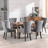 2/4/6 Pcs Padded Dining Chairs Set w/ Wooden Legs Kitchen Dining Room Furniture