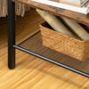 HOOBRO Side Table with Charging Station Bedside Table 3-Tier End Table Brown