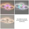 Dimmable LED Ceiling Fan Light Living Room Chandelier Lamp With Remote Control