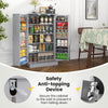 COSTWAY 41” Tall Pantry Cabinet Kitchen Storage Cabinet with Doors-Grey