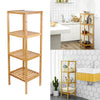 Bamboo 4 Tier Storage Shelving Unit Shoe Rack Bookshelf Freestanding Plant Stand