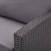Nustone L Shaped Sofa Rattan Garden Patio Dining Set - Seating 8 in Black 10C01D
