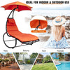 Patio Hammock Lounge Chair with Canopy Rocking Swing Chaise Lounge with Cushion