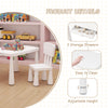 Kids Table and Chair Sets Toddler Childrens Activity Table with 2 Drawer White