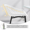 Woltu 2pcs White Bar Stools Breakfast Kitchen Chair with Footrest and Backrest
