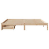 Bed Frame with Drawers 200x200 Solid Wood Pine R0Z9