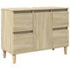 Brokky Sink Cabinet Sonoma Oak 80x33x60 Engineered Wood,Vanity Unit with R3T6