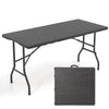 152 cm Portable Folding Picnic Table Patio Dining Table-Black