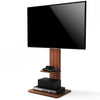 Industrial Floor TV Stand for 32-65 inch Large TV Mount w/ Wooden Base Hold 40kg