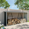 Galvanised Firewood Log Holder Wood Storage Rack Cabin LogStore Bike Garden Shed