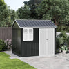 LARGE Galvanised Metal Garden Shed Apex Pent Roof Window Storage and 2 Doors