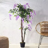 4FT Large Artificial Wisteria Flower Tree Pink Potted Plant Indoor Outdoor Decor
