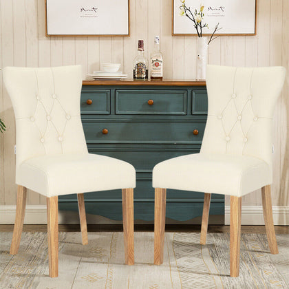 2/4 x Dining Chairs PU Leather Padded Living Room Restaurant Kitchen Home Chairs