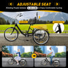 Adult Tricycle Folding Trike Bicycle 3-Wheel Bike 7-Speed Tricycle W/ Basket