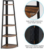 Tribesigns 70 inch Tall Corner Shelf, 5 Tier Rustic Corner Bookshelf