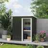Garden Storage Shed 5 x 3ft With Sloped Roof Sliding Door Tool Organizer NEW UK