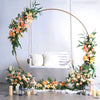 1.5m Round Gold Hoop Arch Stand Metal Wedding Backdrop Stand Flower Balloon Arch