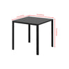 3/5Pcs Small Space Dining Set Square Glass Dining Table+ 2/4 Dining Chairs Home