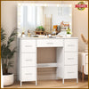 Large Dressing Table with LED Mirror Modern Makeup Desk Vanity Table 7 Drawers