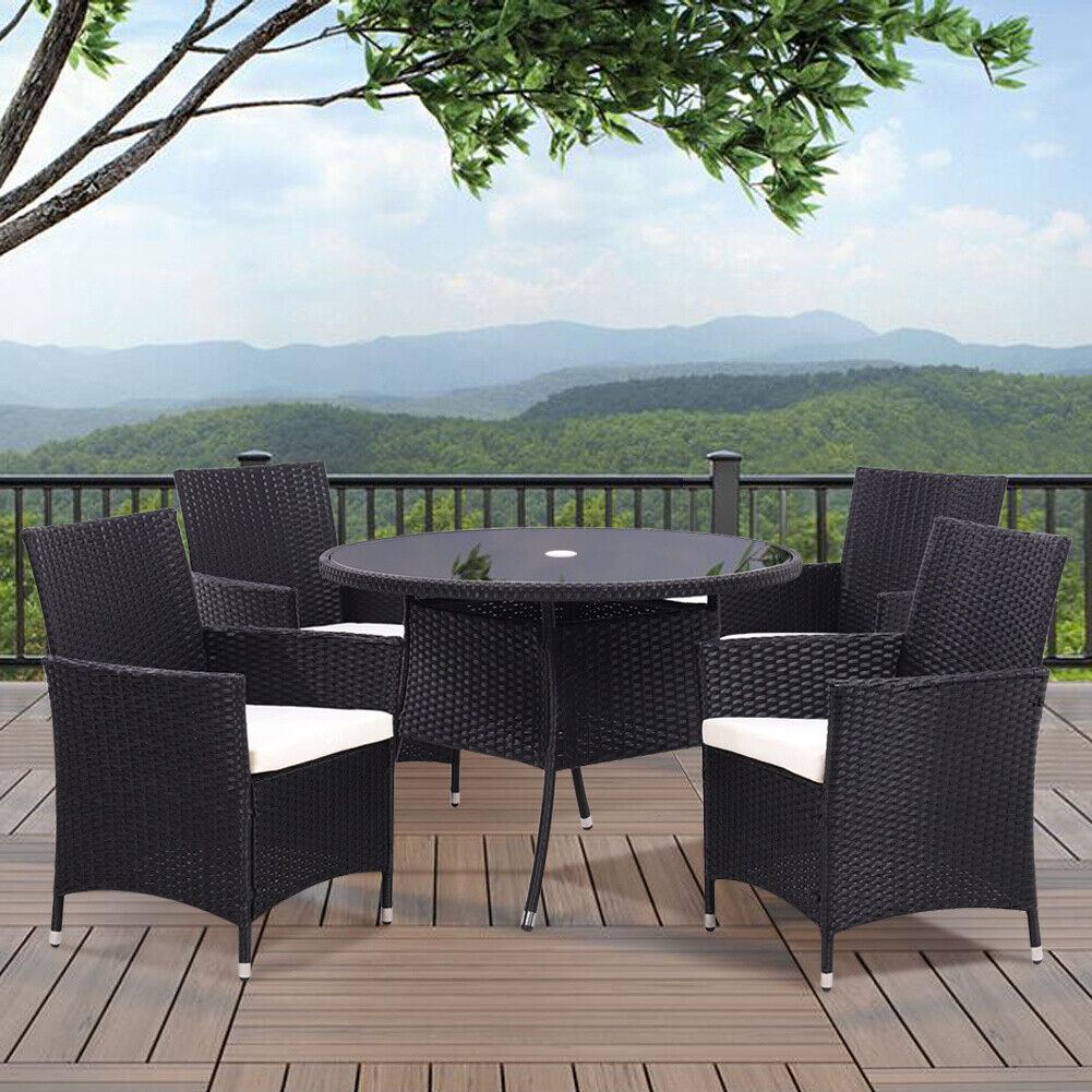 Rattan Garden Furniture Sets 4/6 PCS Rattan Chairs and Table Balcony Bistro Set