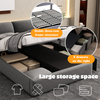 OTTOMAN BED 5FT KING UPHOLSTERED STORAGE BED FRAME WITH HEADBOARD AND 3 DRAWERS