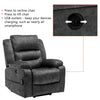 Electric Power Lift Recliner Chair Sofa Power Armchair Heated Massage Grey Merax