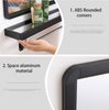 Modern Bathroom Mirror With Storage Shelf Rectangular Black Frame Wall Mirrors