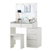 White Dressing Table LED Mirror Drawers Storage Stool Cabinet Vanity Makeup Desk