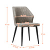 2 Pcs Dining Chair Faux Leather Soft Padded Chair Modern Dining Room Home New