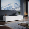 High Gloss Floating 140cm TV Stand Unit Cabinet Wall Mounted White Entertainment