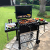 Charcoal Trolley BBQ Garden Outdoor Barbecue Cooking Grill Patio Heating Smoker