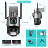 4K IP Camera PTZ Wifi Camera Dual Lens Security Cam Video Surveillance 32G Card