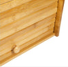2 Tier Double Layer Bread Box Slide Roll Top Bread Storage Bin Kitchen Bamboo