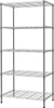 5 Tier Metal Wire Shelving Unit Storage Rack Shelf Kitchen Stand Silver Shelves