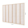Japanese Style Room Divider Privacy Screen Natural Wooden Frame Non-Woven Fabric