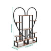 Extra Large Metal Plant Stand Creative Half Heart Shape Ladder Plant Shelf Hooks