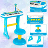 31-Key Piano w/Stool Set for Kids Toddler’s Electronic Keyboard-Blue