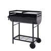 half drum barrel steel portable wheels trolley|barbecue tools such as forks
