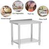 Commercial Work Bench Catering Table Stainless Steel Kitchen Prep Worktop 5 Size
