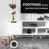 Modern TV Stand with 1 Door and 4 Shelves 2 Drawers Wood Entertainment Nckspafqf
