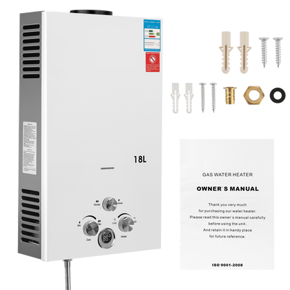 18L Instant Gas Hot Water Heater Tankless Propane Gas Boiler LPG Water Heater UK