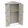 Small Garden Shed Metal Storage Box Outdoor Tool House Apex Roof Lockable 2 Door