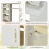 Kids Dress Up Rack Clothing Wardrobe Costume Storage Closet-White