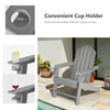 Adirondack Chair with Cup Holder Outdoor Patio Weather Resistant Lounge Chair